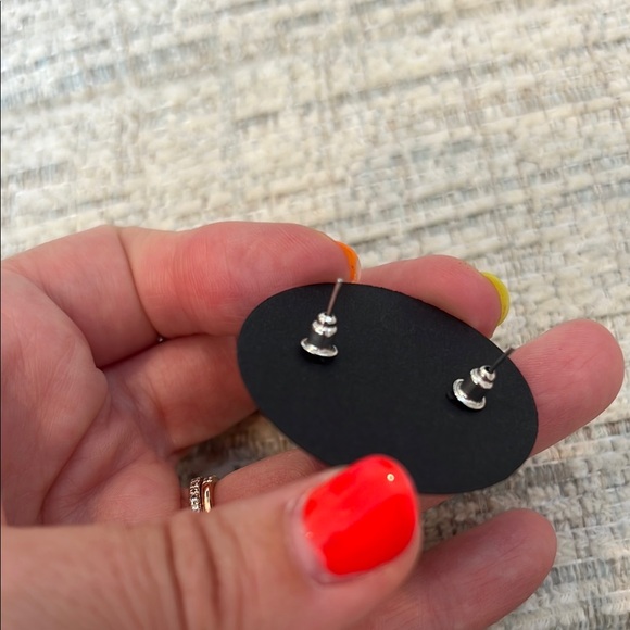 Set of Floral and Gem Stud Earrings - Picture 4 of 4